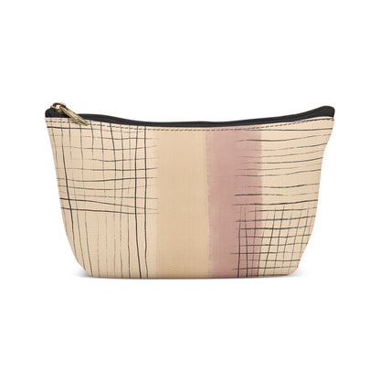 Beige Painted Rustic Makeup Bag