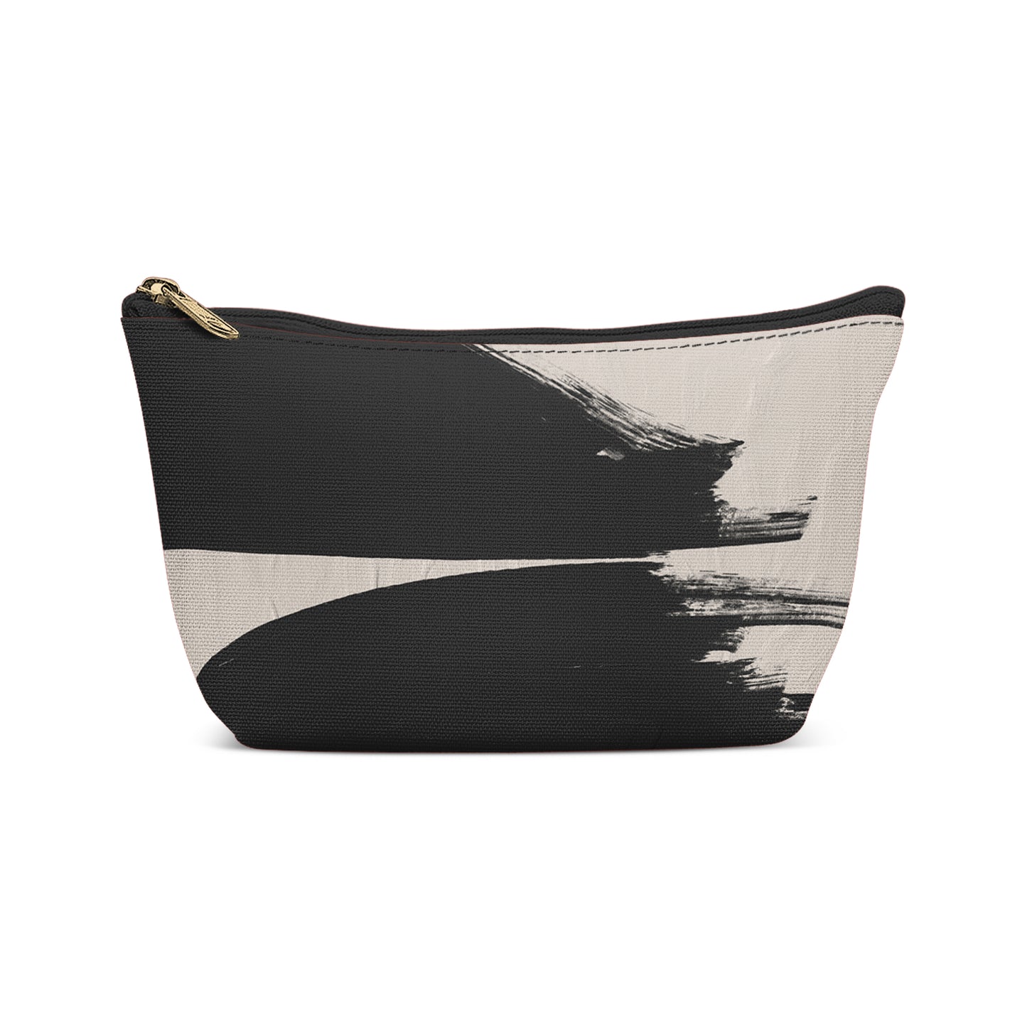 Black Acrylic Brushstroke Makeup Bag