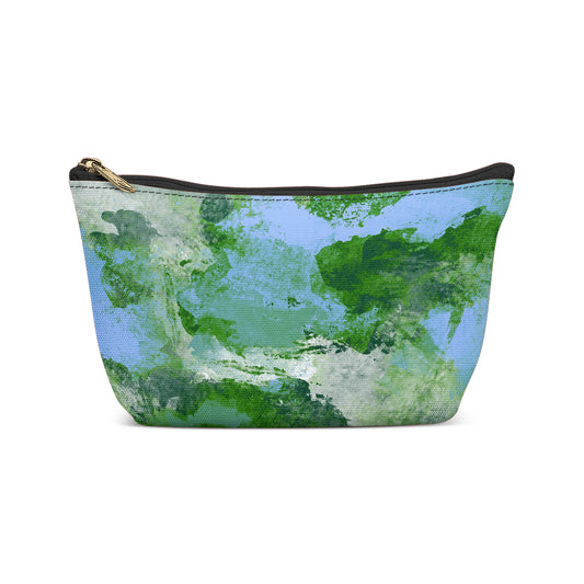 Painted Abstract Forest Makeup Bag