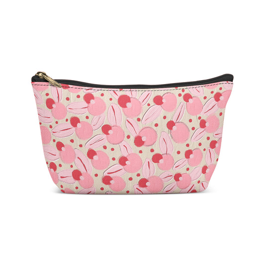 Pink Spots Pattern Makeup Bag