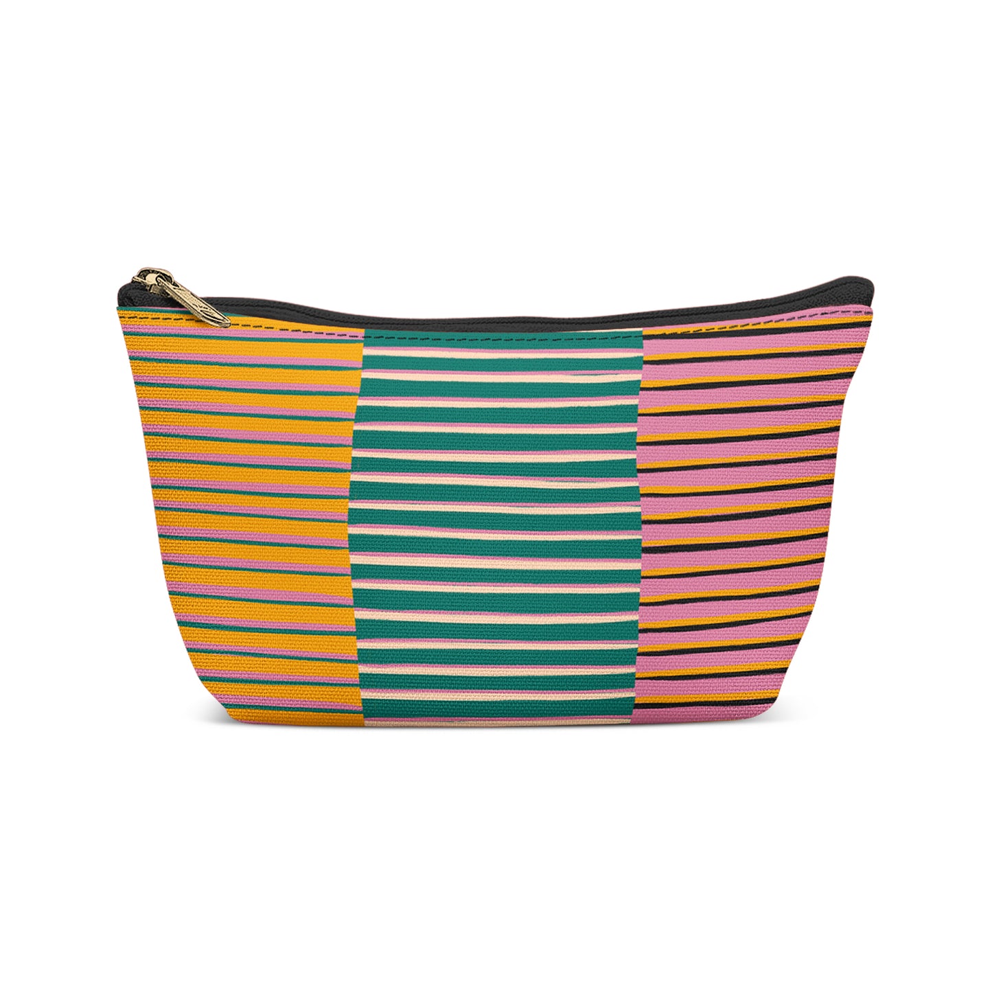 Colorful Modern Striped Pattern Makeup Bag