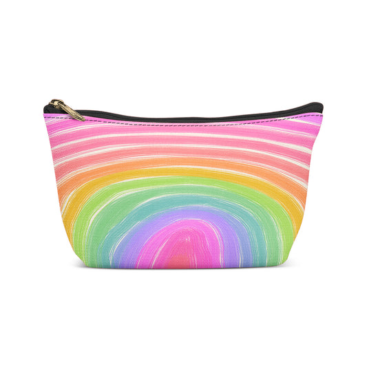 Colorful Painted Rainbow Makeup Bag