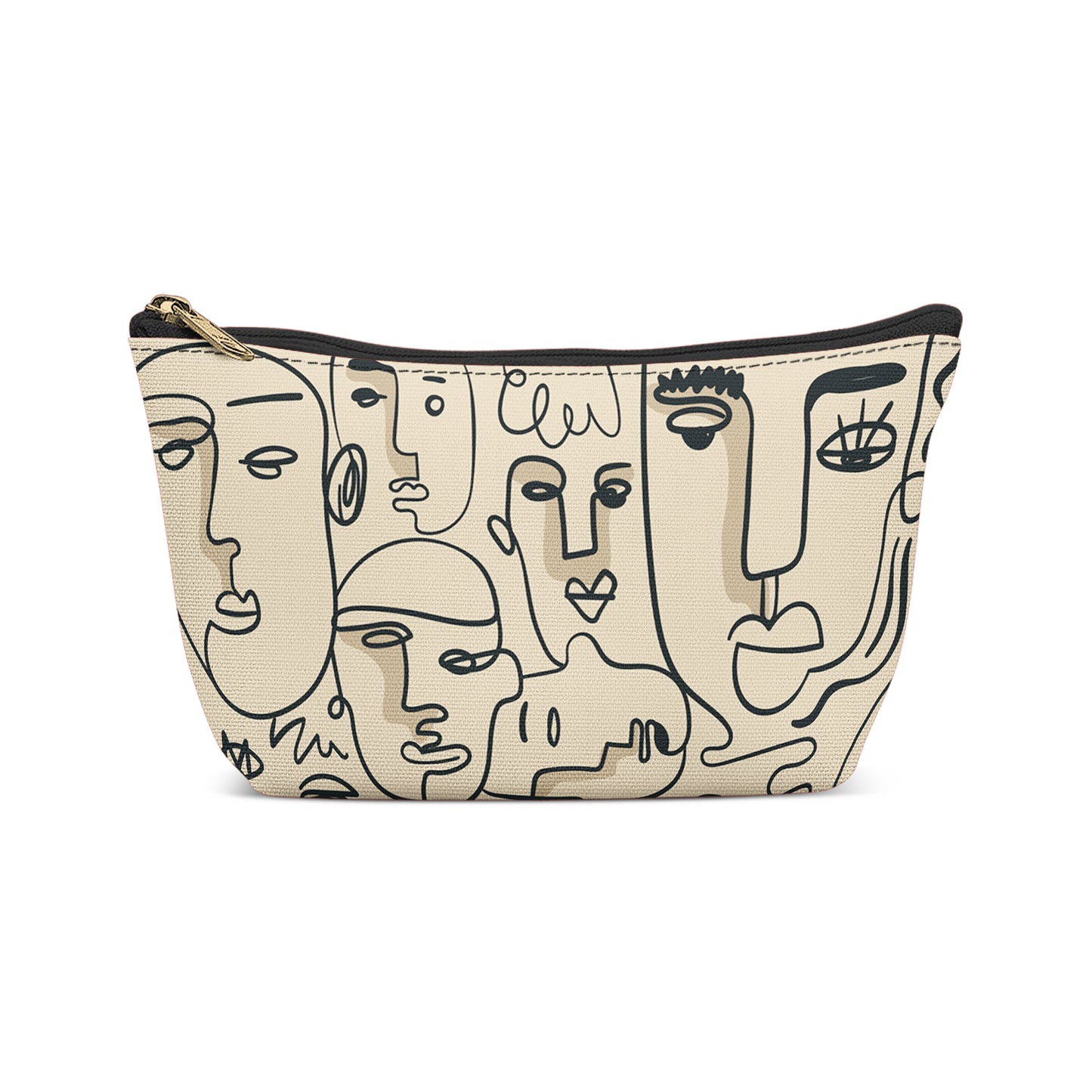 Line Art Modern Faces Makeup Bag