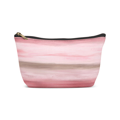Pink Sunrise Abstract Drawn Makeup Bag