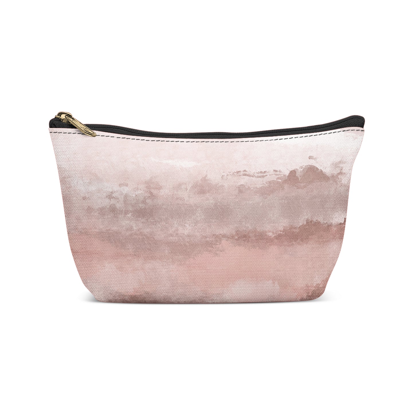 Pastel Pink Abstract Beach Makeup Bag