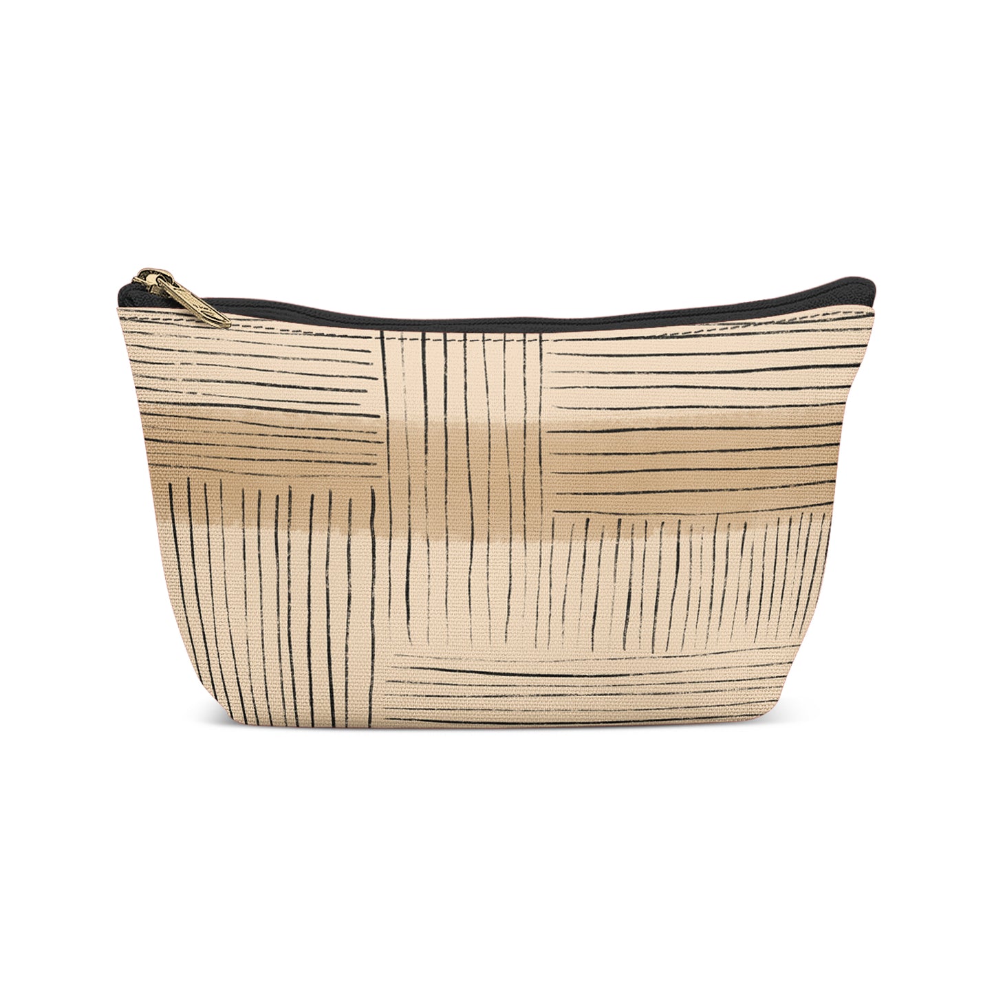 Beige Modern Painted Makeup Bag