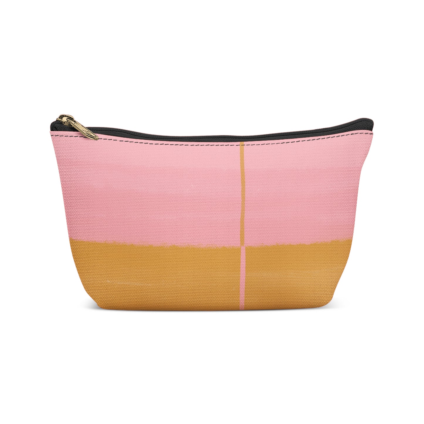 Pink and Mustard Modern Makeup Bag