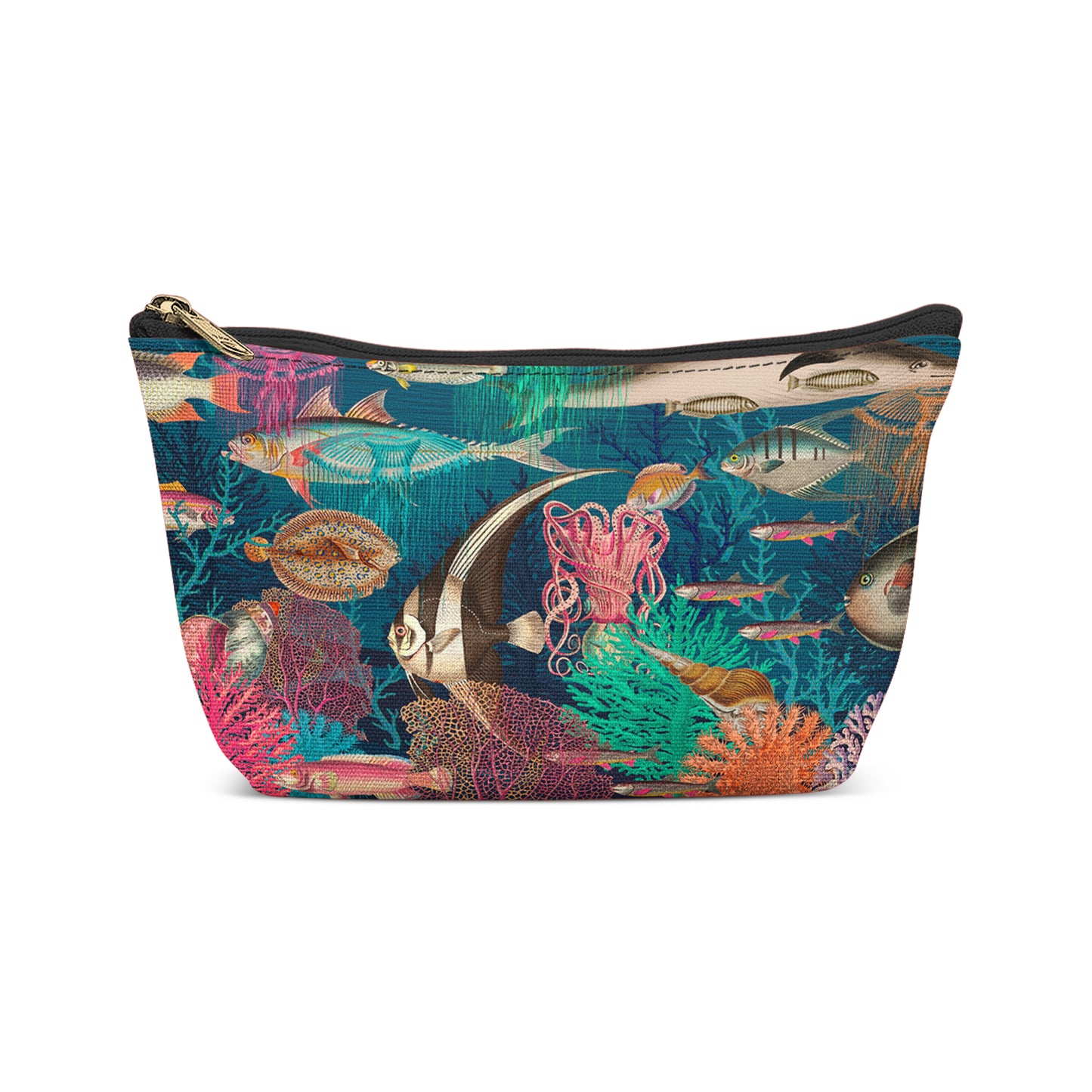 Botanical Sea Fish Colorful Makeup Bag