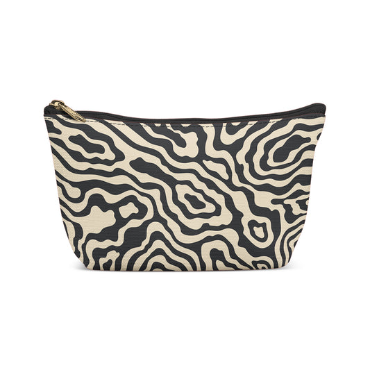 Abstract Swirl 60s 70s Makeup Bag