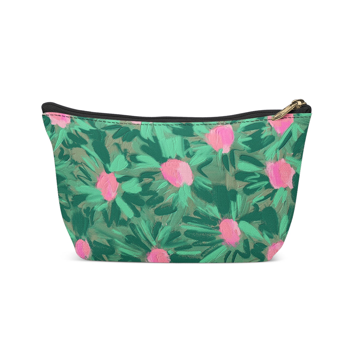 Painted Green Botanical Garden Makeup Bag