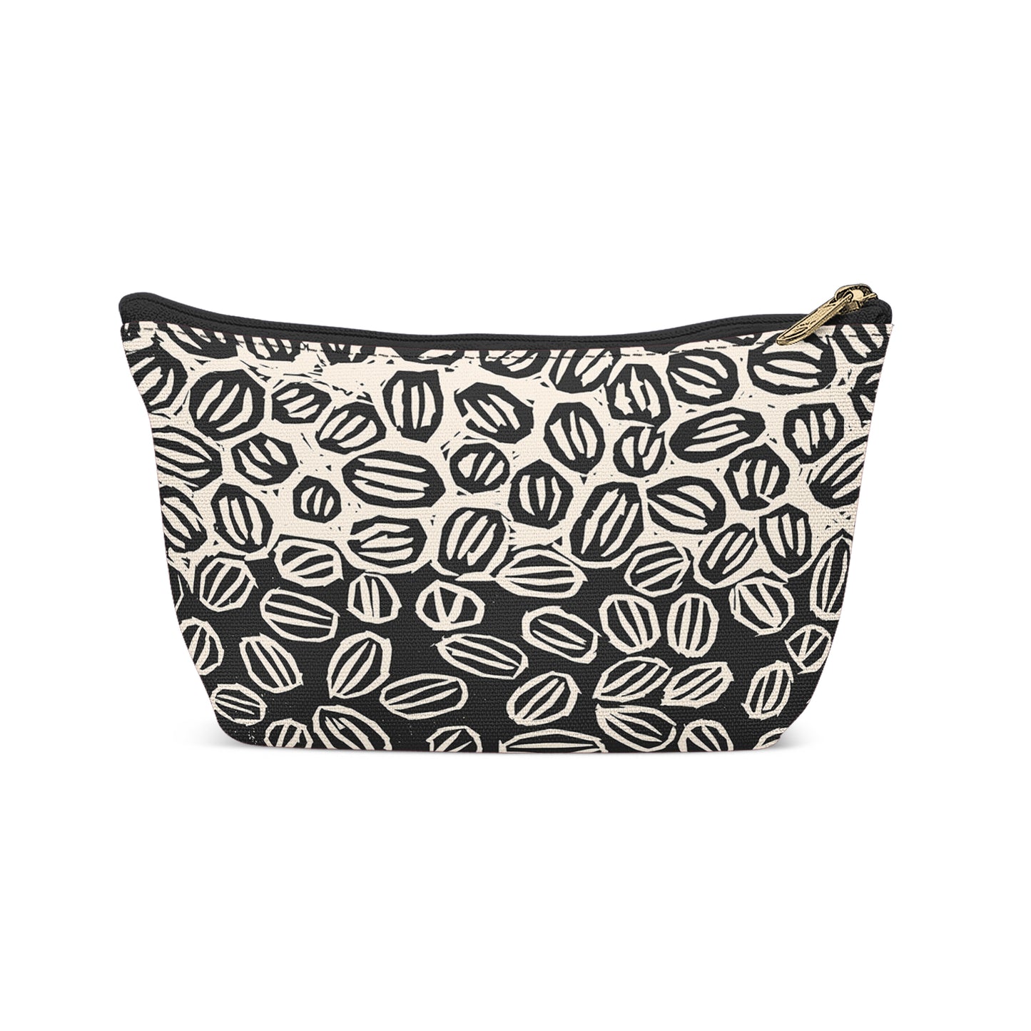 Coffee Handmade Linocut Makeup Bag