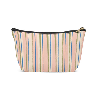 Retro Colorful Striped Makeup Bag