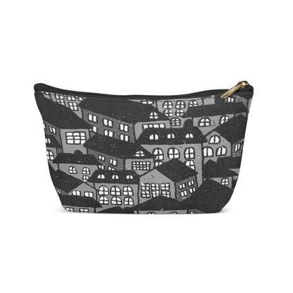 Houses Handmade Linocut Makeup Bag