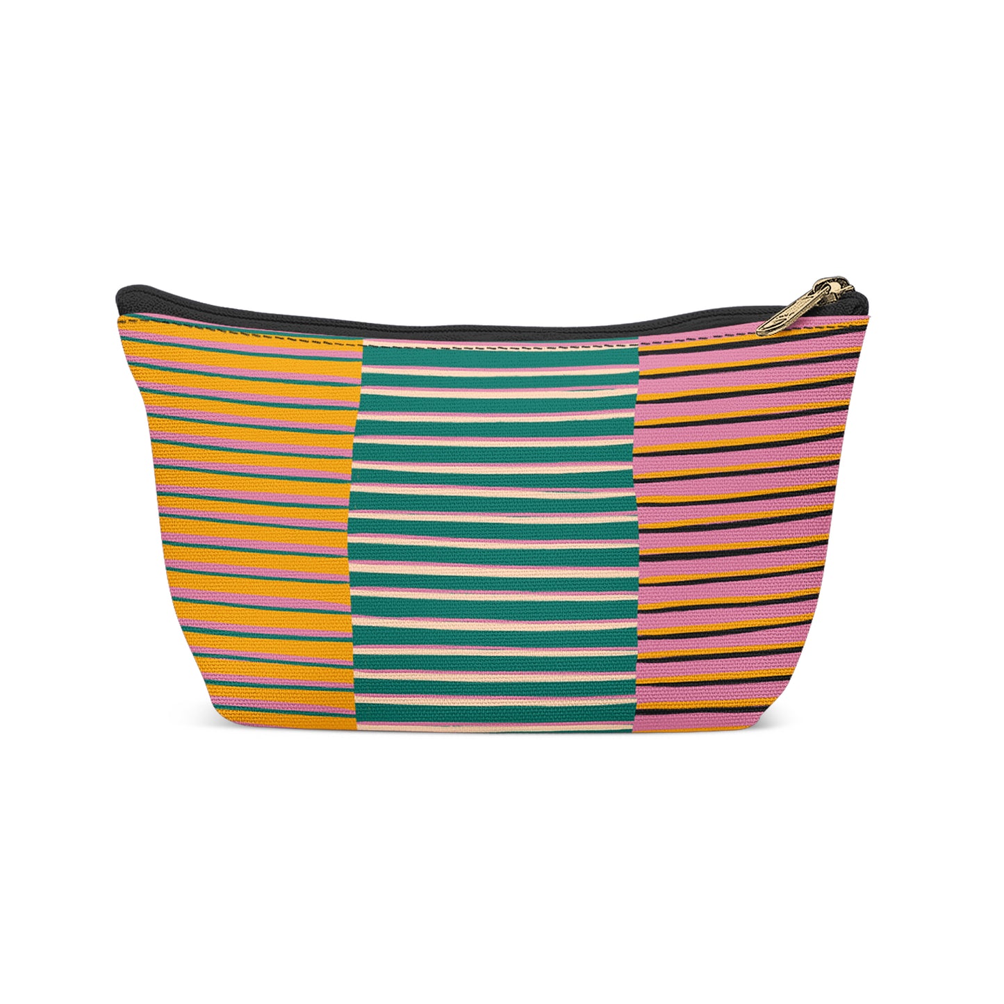 Colorful Modern Striped Pattern Makeup Bag