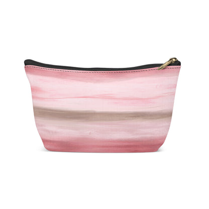 Pink Sunrise Abstract Drawn Makeup Bag