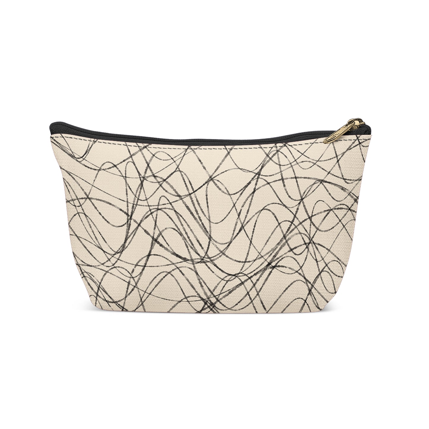 Minimalist Style Beige Makeup Bag