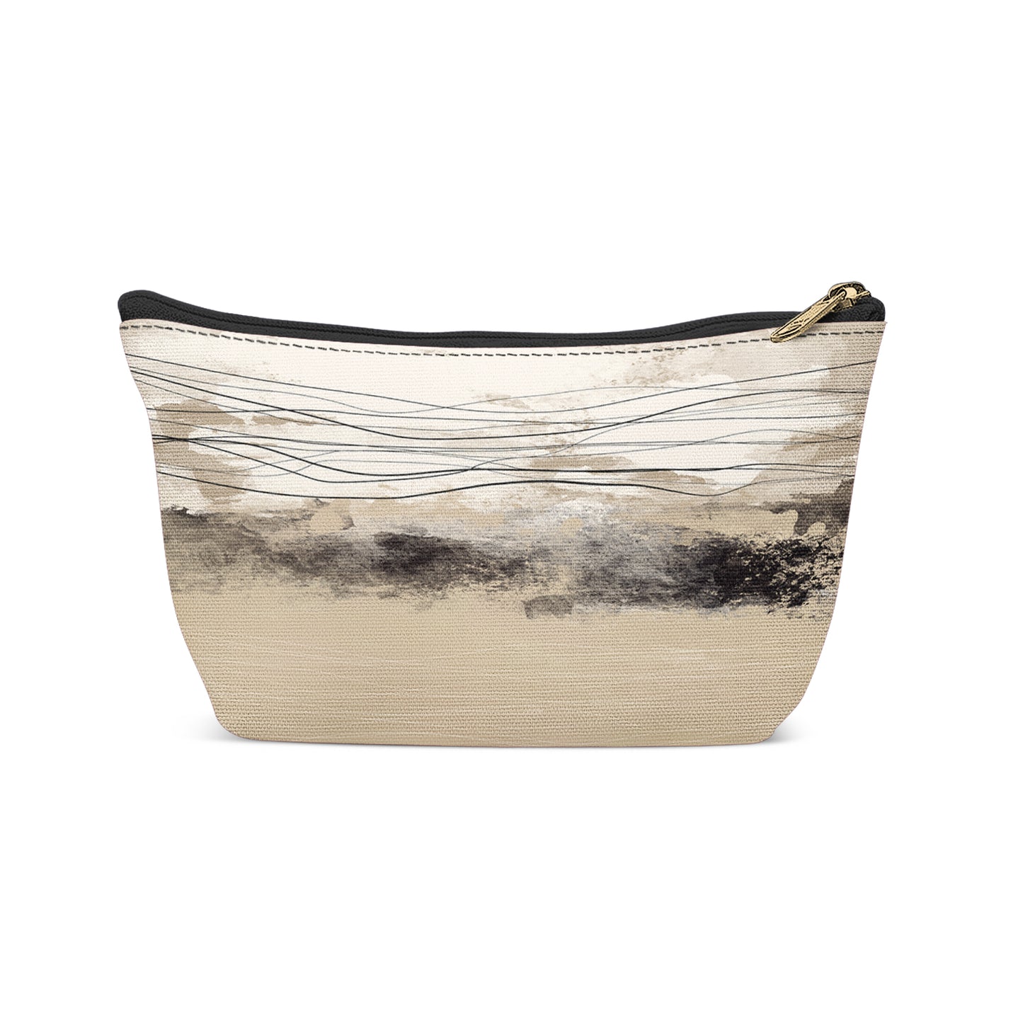 Beige Modern Rustic Makeup Bag