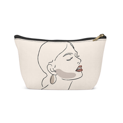 Line Art Woman Fashion Makeup Bag