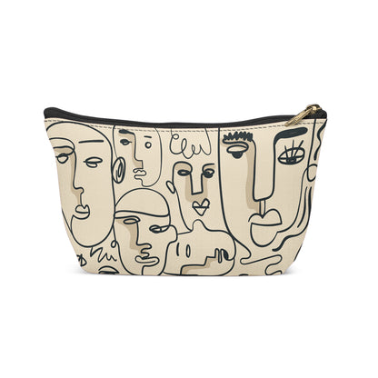 Line Art Modern Faces Makeup Bag