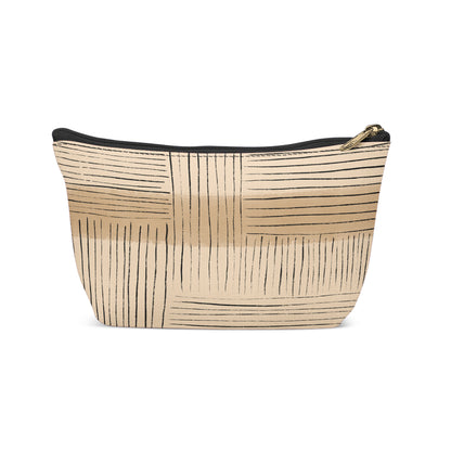 Beige Modern Painted Makeup Bag