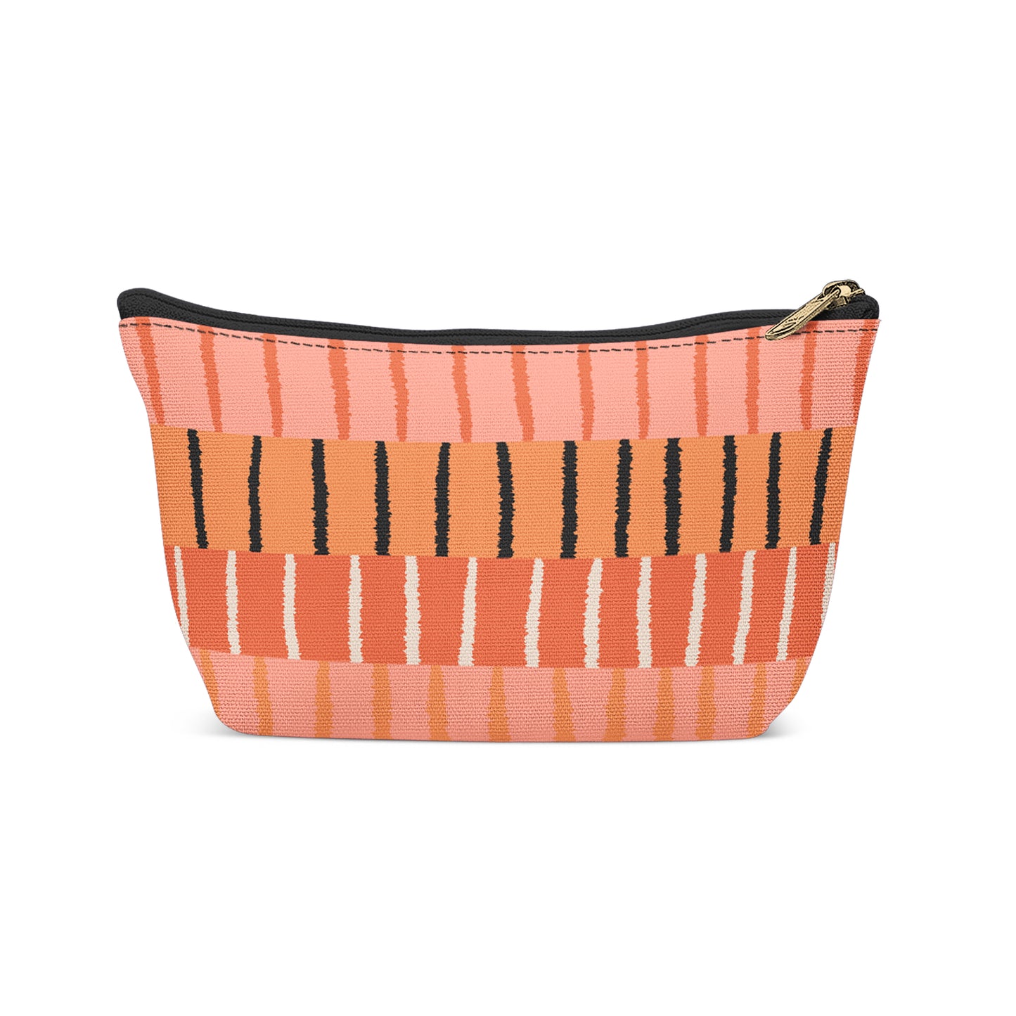 Pink Mid Century Modern Pattern Makeup Bag