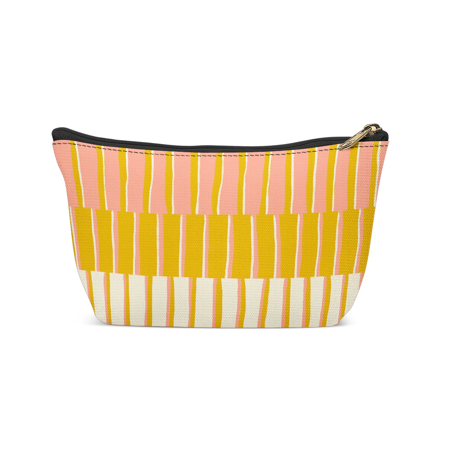 Summer Striped Modern Art Makeup Bag