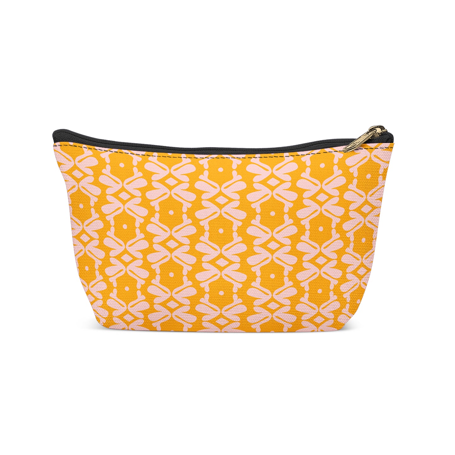 Yellow and Pink Art Deco Pattern Makeup Bag