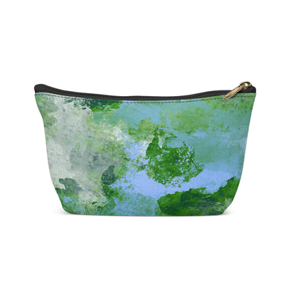 Painted Abstract Forest Makeup Bag