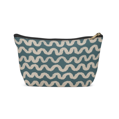 Makeup Bag with Retro Wavy Design