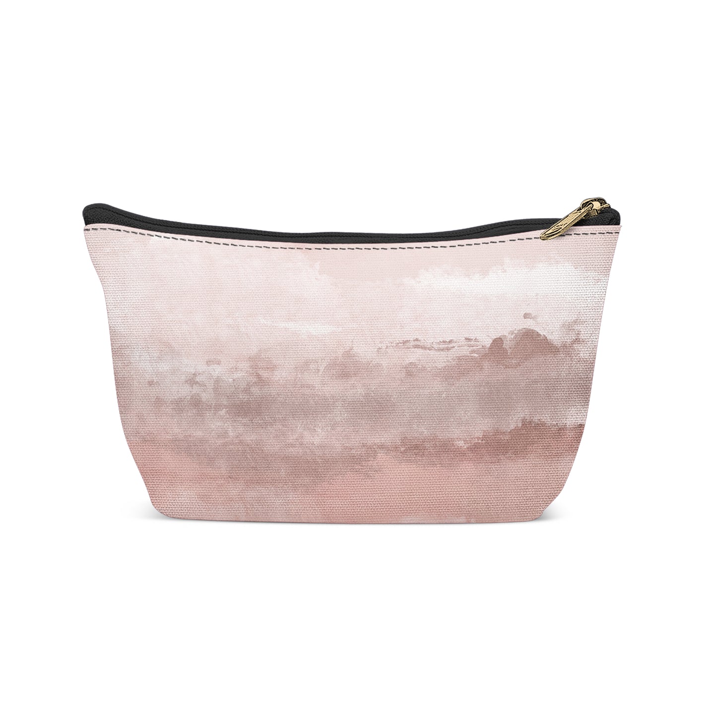 Pastel Pink Abstract Beach Makeup Bag