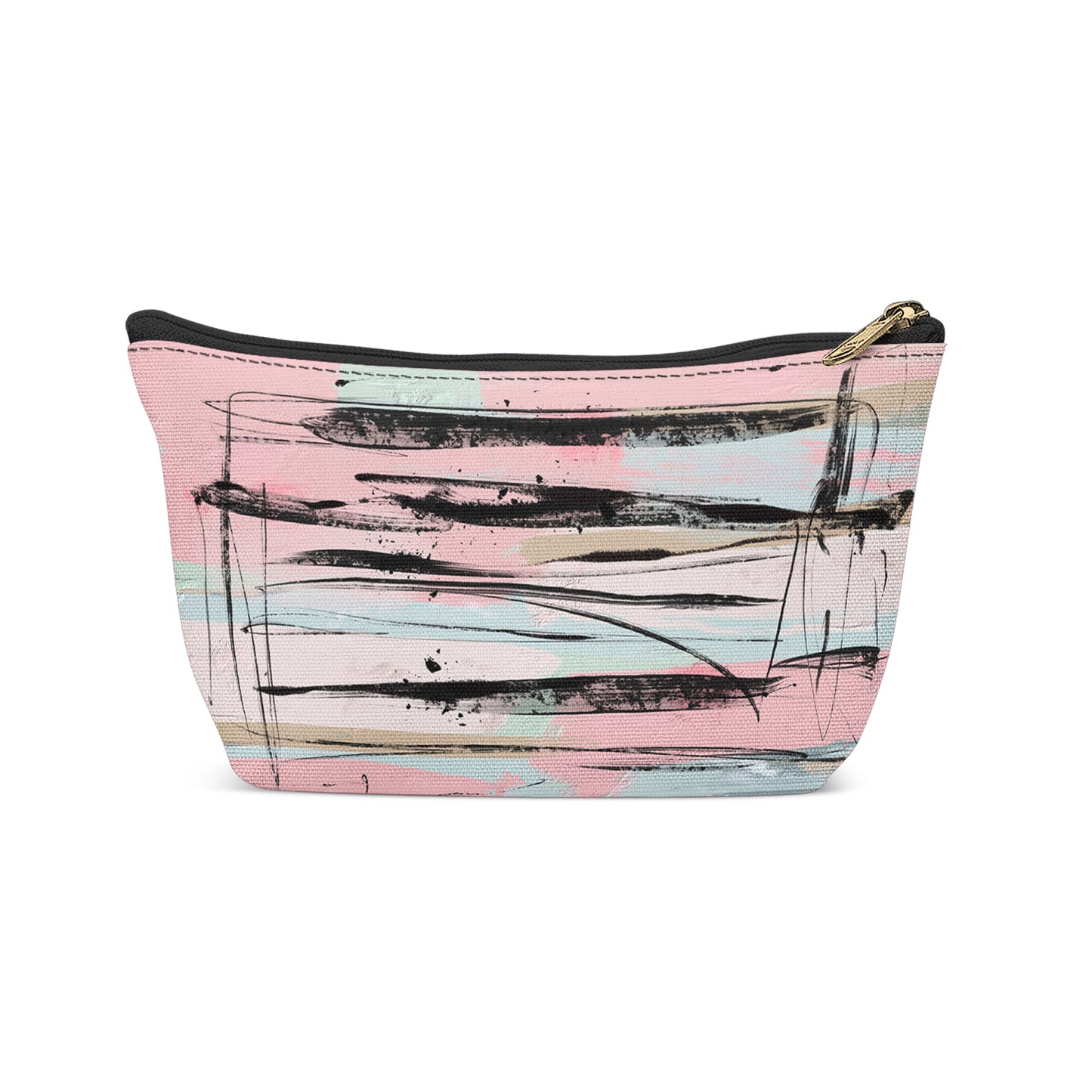 Abstract Modern Art Pink Makeup Bag