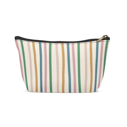 Retro Minimalist Striped Makeup Bag