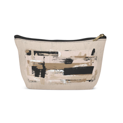 Abstract Modern Beige Makeup Bag