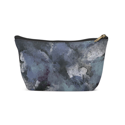 Dark Hand Painted Abstract Art Makeup Bag