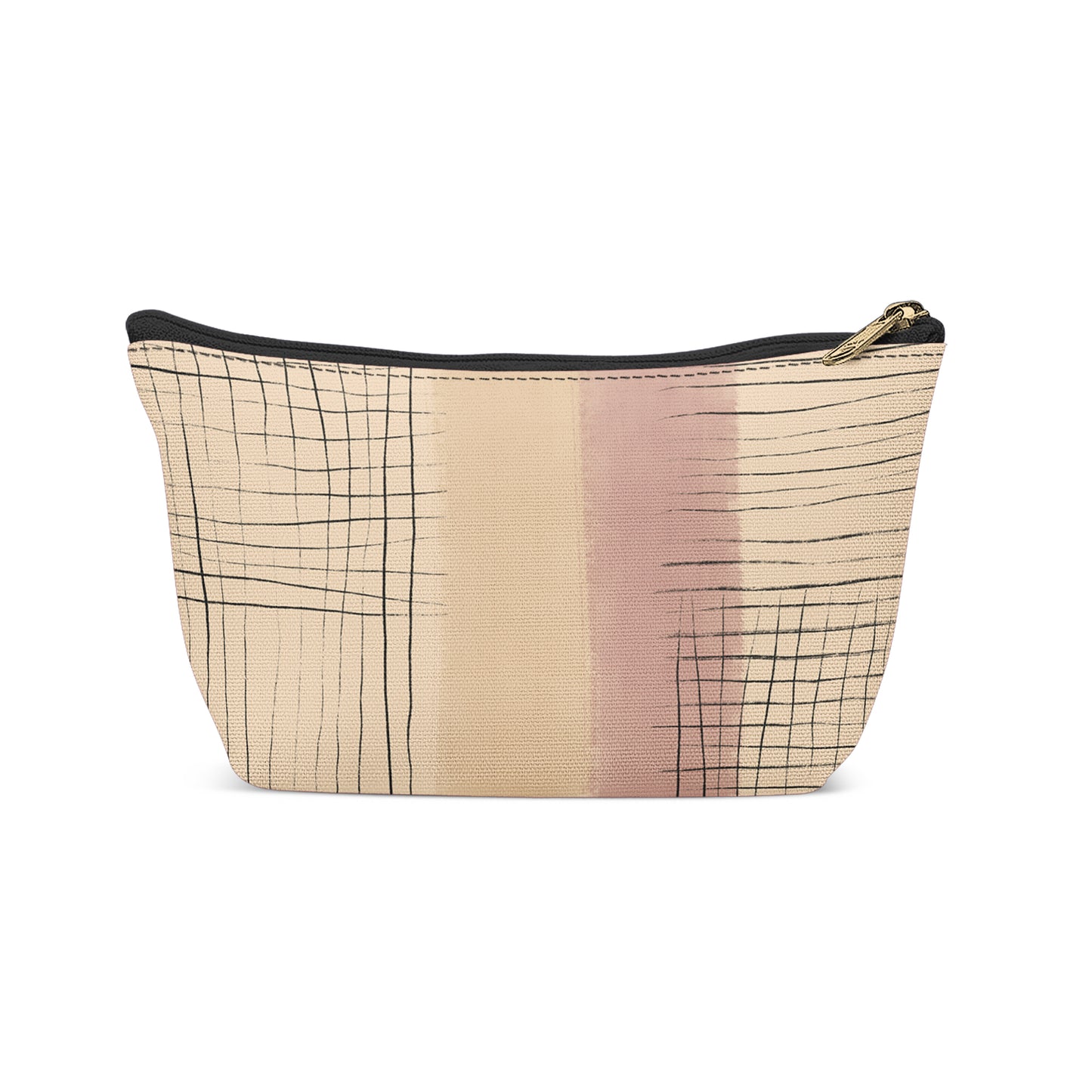 Beige Painted Rustic Makeup Bag