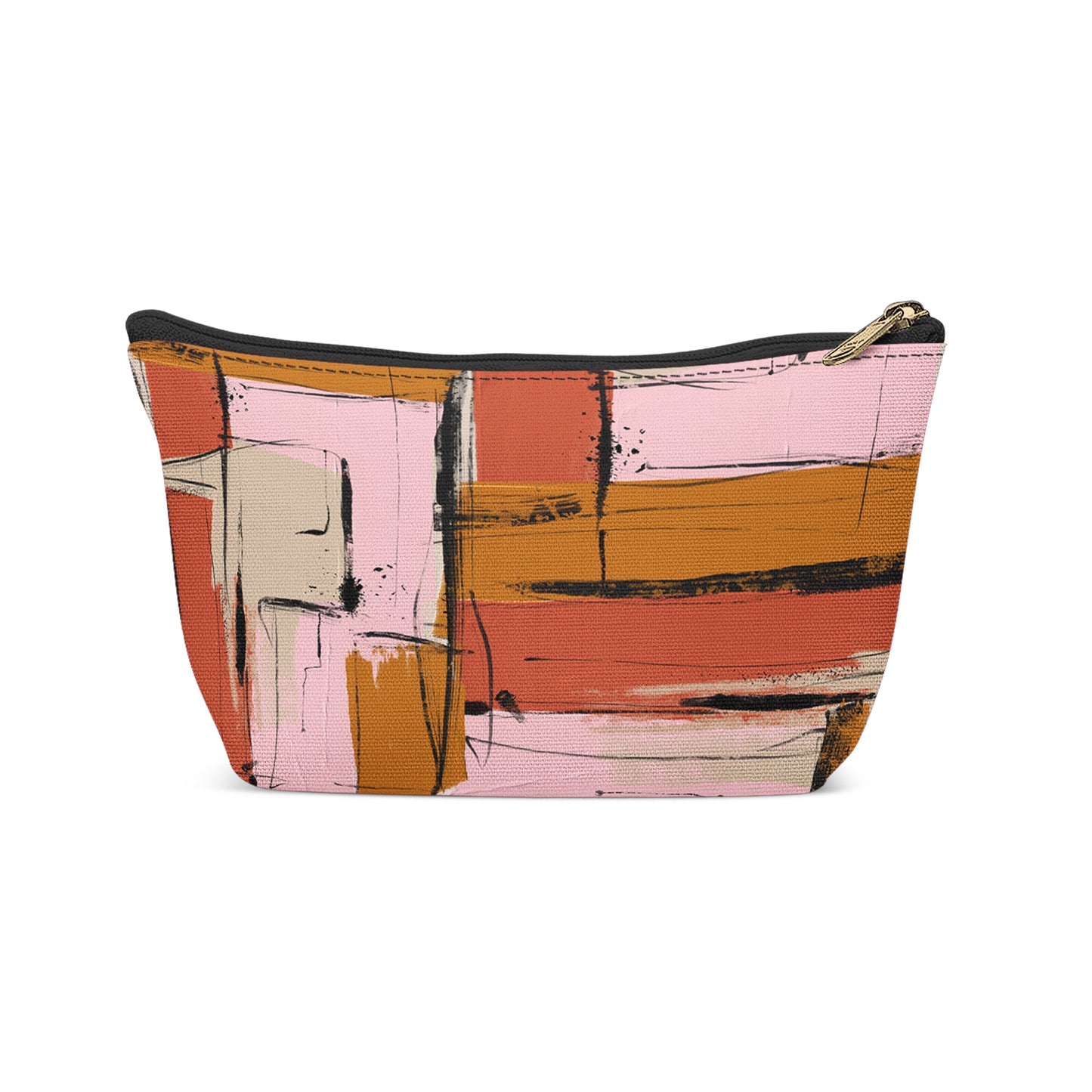 Colorful Blocks Modern Art Makeup Bag