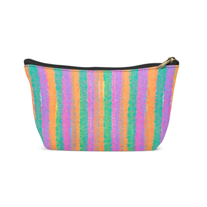 Colorful Painted Line Art Makeup Bag