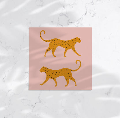 Leopards Square Art Print