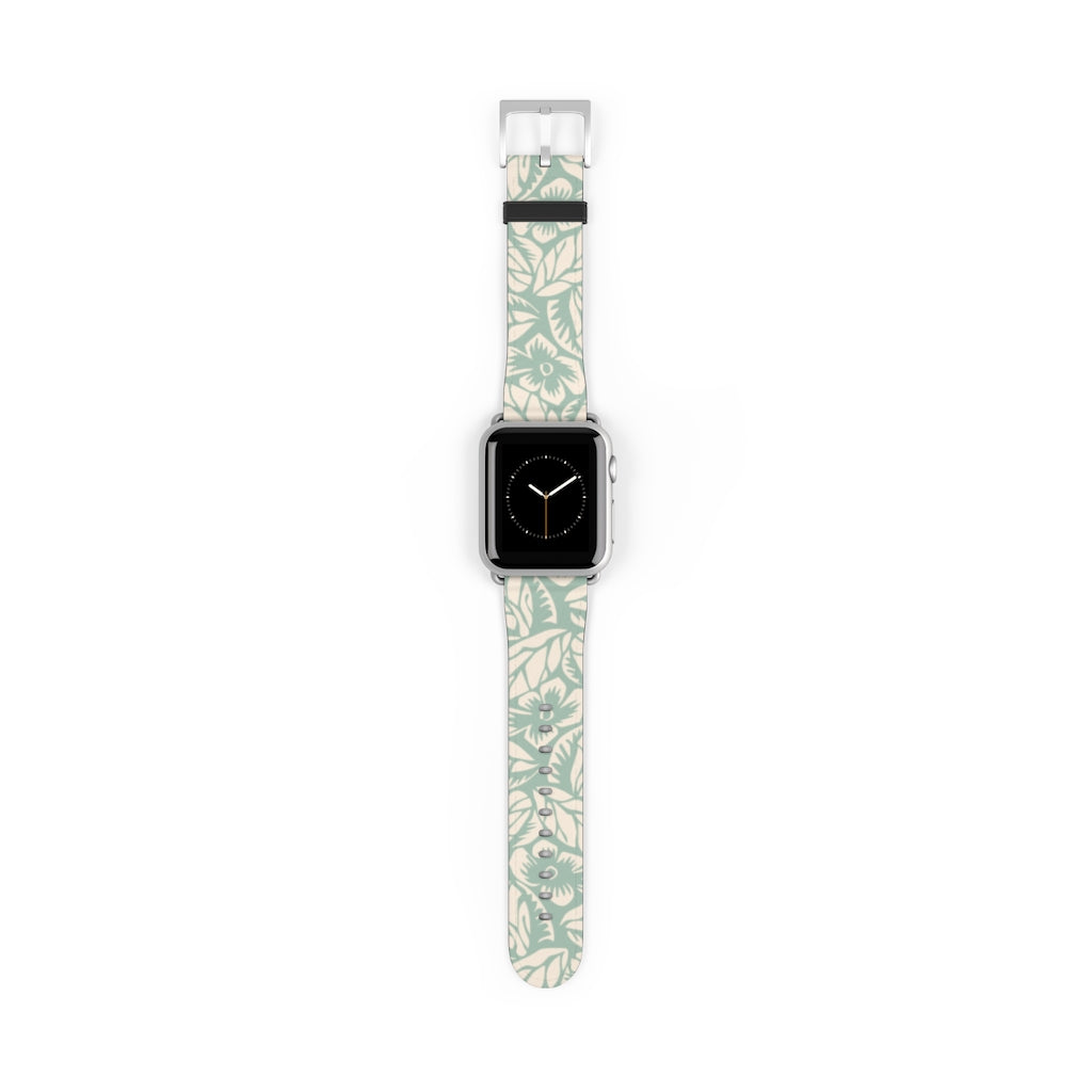 Mint Floral Apple Watch Band