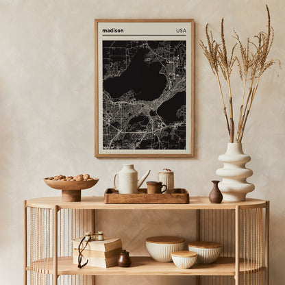 Madison USA - City Map Poster