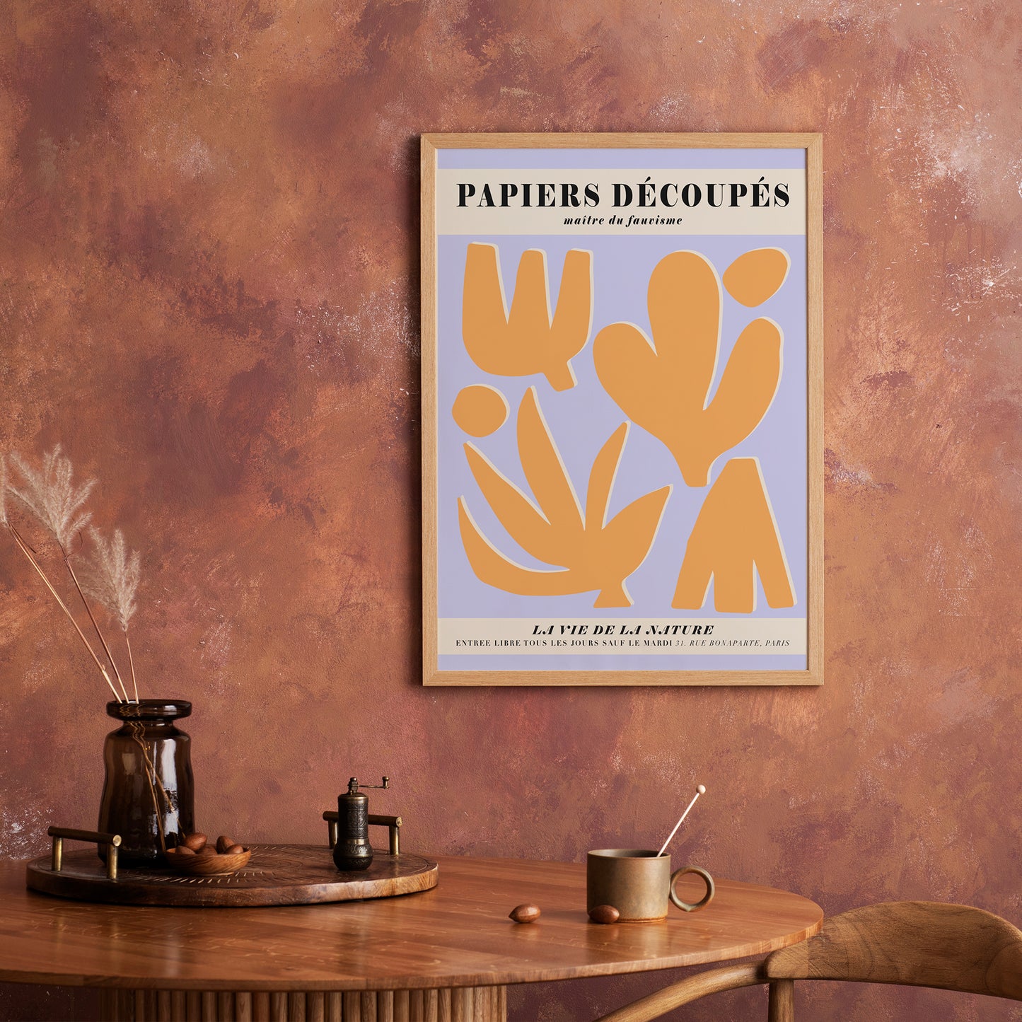 Purple Papiers Decoupes Poster
