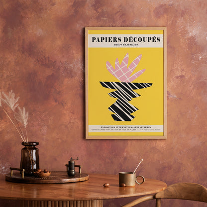 Yellow Papiers Decoupes Poster