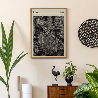 Irving USA - City Map Poster