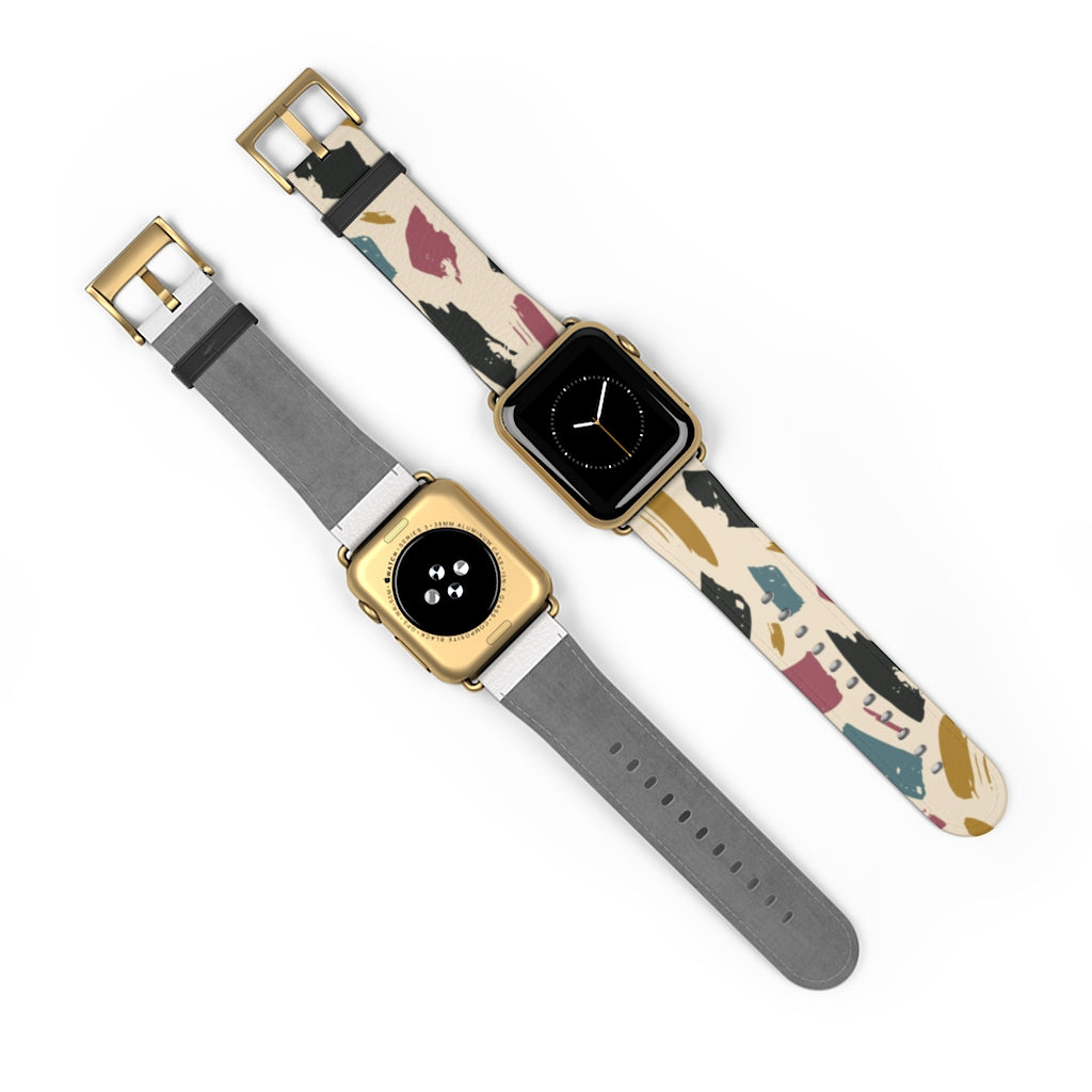 Watch Band with Abstract Art