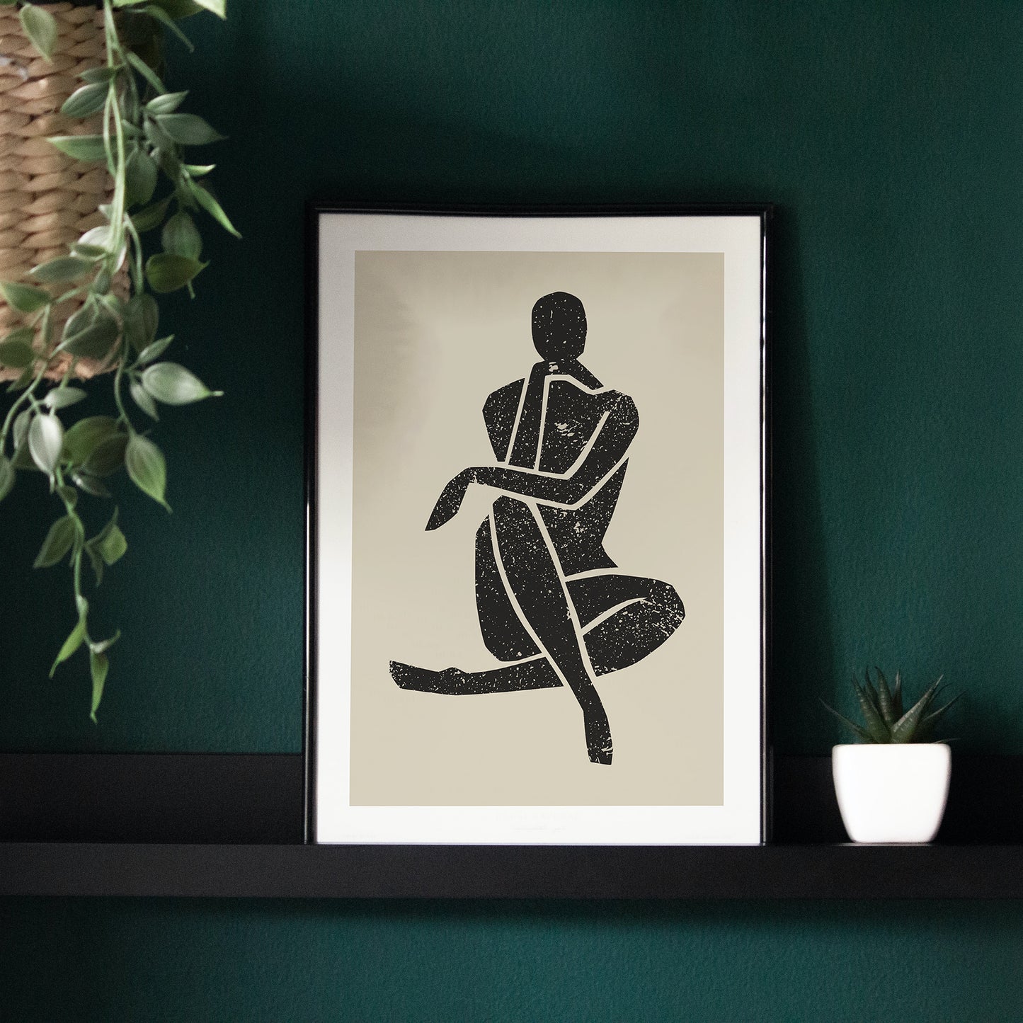 Sitting Woman Retro Poster