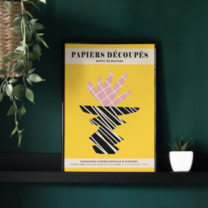 Yellow Papiers Decoupes Poster