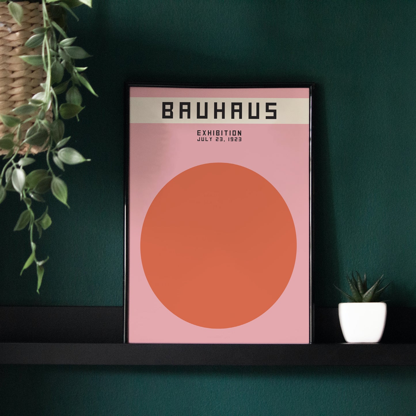 Pink Minimalist Bauhaus Poster