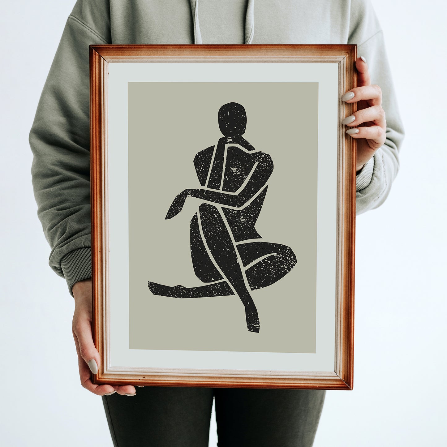 Sitting Woman Retro Poster