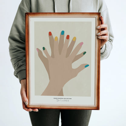 Two Crossed Hands | Hand-Painted Collection Poster