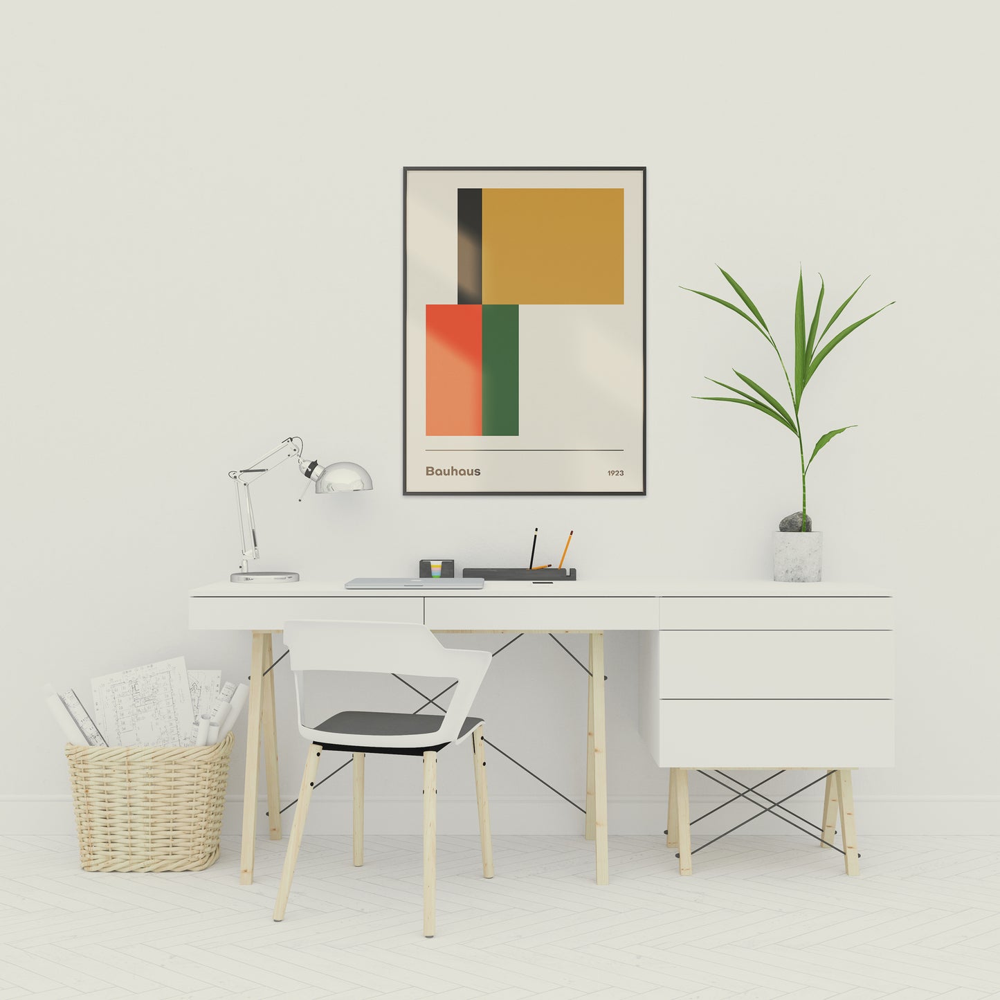 Retro Bauhaus No.1 Poster